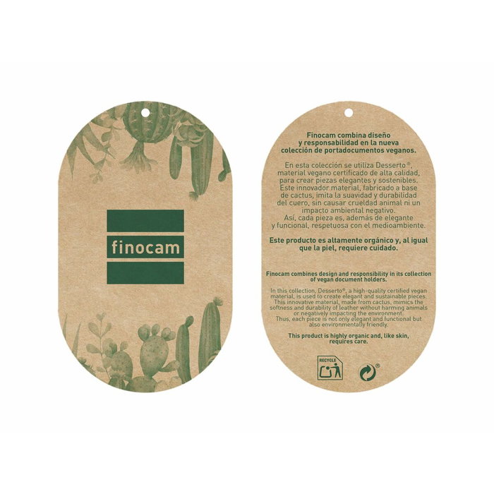 Finocam Portadocumentos con Cremallera A5 Nopal Negro Finocam Portadocumentos con Cremallera A5 Nopal Negro
