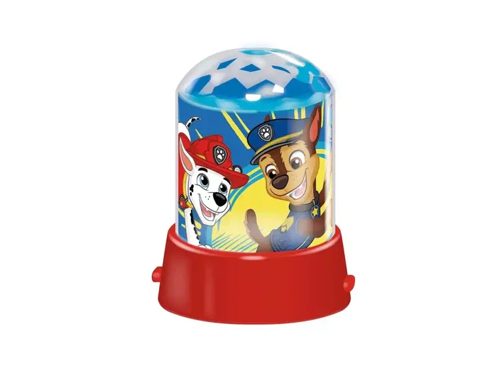 Wondee Lámpara Proyector de Luz Nocturna Patrulla Canina, Proyección 360° con Efectos LED Estrellas de Colores, Funciona con USB y Pilas AAA, para Habitación Infantil