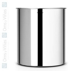 Papelera cilíndrica 7L de acero inoxidable brillante Papelera cilíndrica 7L de acero inoxidable brillante