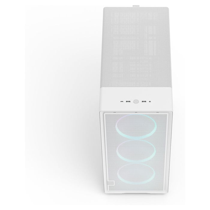 Fractal Design Epoch XL TG RGB White Clear Midi Torre PC ATX, Micro ATX, ITX, EATX, Acero, Ventana Lateral, Iluminación Multi Color