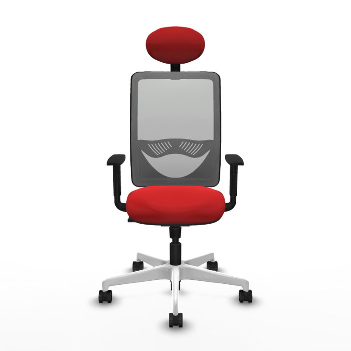 PIQUERAS Y CRESPO Silla de oficina Zulema Rojo/Gris con mecanismo Sincro PIQUERAS Y CRESPO Silla de oficina Zulema Rojo/Gris con mecanismo Sincro