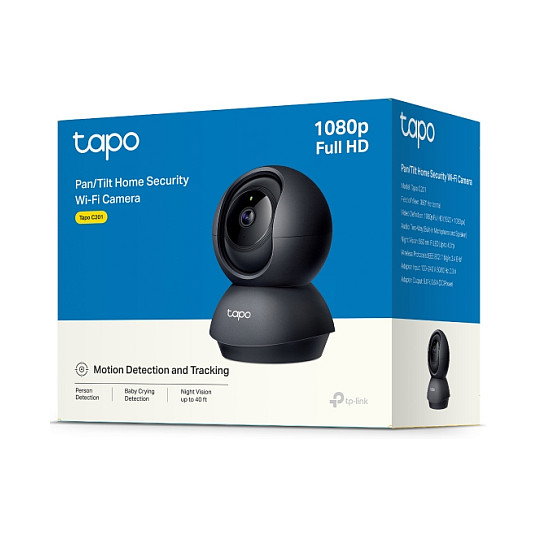 TP-Link Cámara de Seguridad IP TAPO C201 Pan/Tilt Wi-Fi Interior Inalámbrico y Cableado Escritorio/Pared Negro TP-Link Cámara de Seguridad IP TAPO C201 Pan/Tilt Wi-Fi Interior Inalámbrico y Cableado Escritorio/Pared Negro