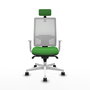 PIQUERAS Y CRESPO Silla de oficina Horna Verde con Malla Blanca