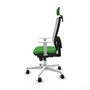 PIQUERAS Y CRESPO Silla de oficina Horna Verde con Malla Blanca