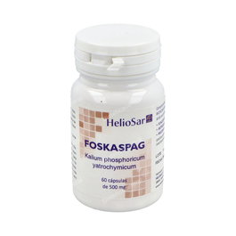 Heliosar Foskaspag Kalium Phosphoricum 60 Cápsulas - Oligoelementos con Vitamina C para el Sistema Nervioso y Metabolismo Energético