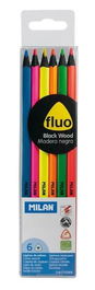 Milan Lápices de Colores Fluo Triangulares Estuche 6 Unidades