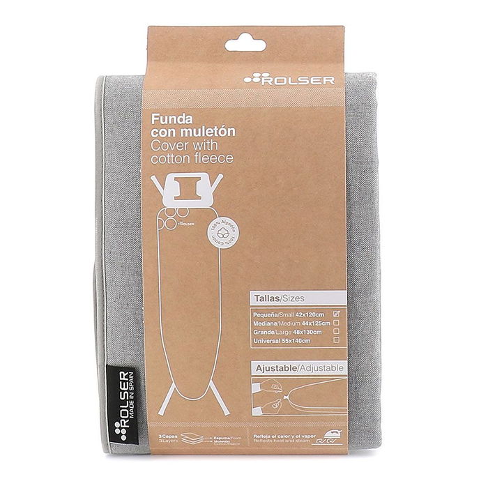 Rolser Funda para Tabla de Planchar 120 x 42 cm Color Plomo