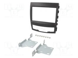 ACV Bastidor de montaje de radio 2 DIN para SsangYong Korando 2010-2013, negro