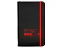 Antartik Cuaderno A6 Tapa Dura Hojas Cuadriculadas Negro y Rojo 100 Hojas 80 gr FSC
