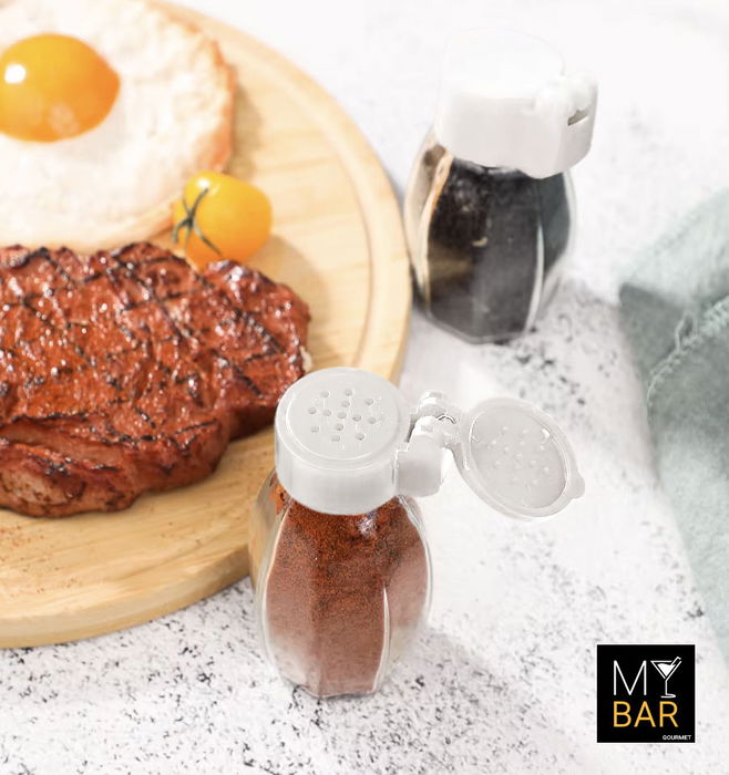 Inde Set 2 Saleros Vidrio Tapa Inatascable 45ml (24 Cajas)