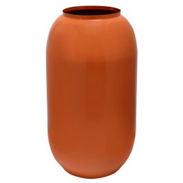 DKD Home Decor Jarrón de Hierro Lacado Terracota 40x40x70 cm