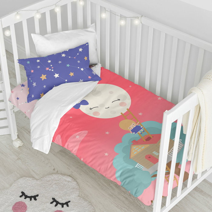 Juego de funda nórdica HappyFriday Happynois Moon Dream Multicolor Cuna de Bebé 2 Piezas Juego de funda nórdica HappyFriday Happynois Moon Dream Multicolor Cuna de Bebé 2 Piezas