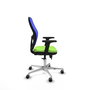 PIQUERAS Y CRESPO Silla de oficina Jorquera con mecanismo Sincro/Traslack, Pistacho y Azul