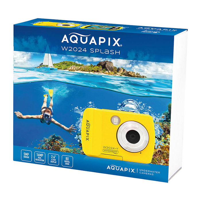 Easypix Aquapix W2024 Splash Amarillo - Cámara Acuática HD Res. 1280 x 720, 16 MP CMOS, 8x Zoom, Pantalla LCD 2.4", Resistente al Agua 3m, Incl. Batería y Correa Easypix Aquapix W2024 Splash Amarillo - Cámara Acuática HD Res. 1280 x 720, 16 MP CMOS, 8x Zoom, Pantalla LCD 2.4", Resistente al Agua 3m, Incl. Batería y Correa
