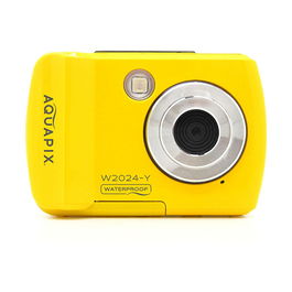 Easypix Aquapix W2024 Splash Amarillo - Cámara Acuática HD Res. 1280 x 720, 16 MP CMOS, 8x Zoom, Pantalla LCD 2.4", Resistente al Agua 3m, Incl. Batería y Correa