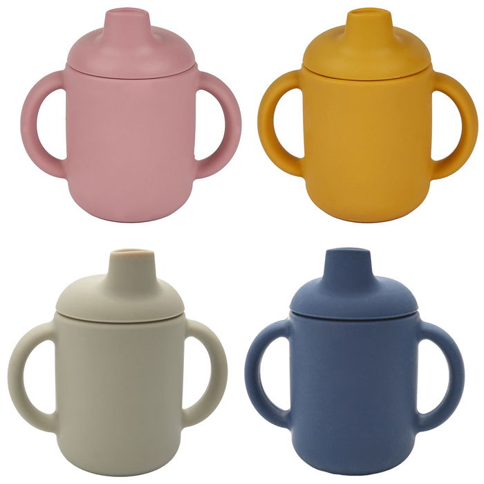 Tom et Zoe Vaso Aprendizaje Silicona Colección Puericultura Colores Surtidos Gris Amarillo Rosa Azul