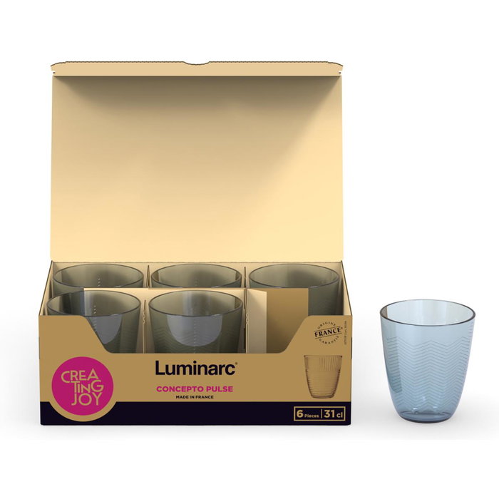 Vaso Alto Vidro Eco Concepto Luminarc 31 cL (6 Unidades) Vaso Alto Vidro Eco Concepto Luminarc 31 cL (6 Unidades)
