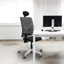 PIQUERAS Y CRESPO Silla de oficina Motilla con mecanismo Sincro, Turquesa y Blanco