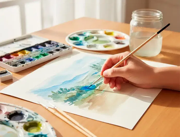 Liderpapel Pincel Nº 5 Punta Redonda para Oleo y Acrilica de Pelo de Cerda Certificado FSC