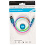 Be Mix Cable Iphone Autorizado USB 1 metro, Compatible con iPhone, iPod, iPad, Diseño Arcoíris, Cable con Funda de Tela Trenzada
