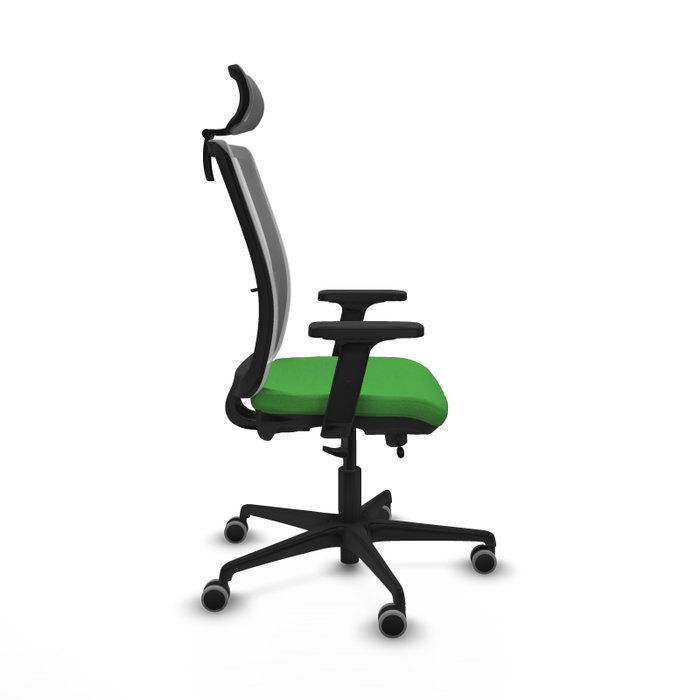 PIQUERAS Y CRESPO Silla de oficina Haches con mecanismo Sincro/Traslack, Verde y Gris