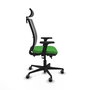PIQUERAS Y CRESPO Silla de oficina Haches con mecanismo Sincro/Traslack, Verde y Gris