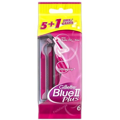 Gillette Venus Blue II Plus Cuchillas de Depilación Desechables 6 Unidades