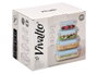 Vivalto Set de 4 Fiambreras Rectangulares de Borosilicato