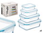 Vivalto Set de 4 Fiambreras Rectangulares de Borosilicato
