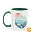Glassstaff Taza & dados D20 A D20 Scene con dado de regalo