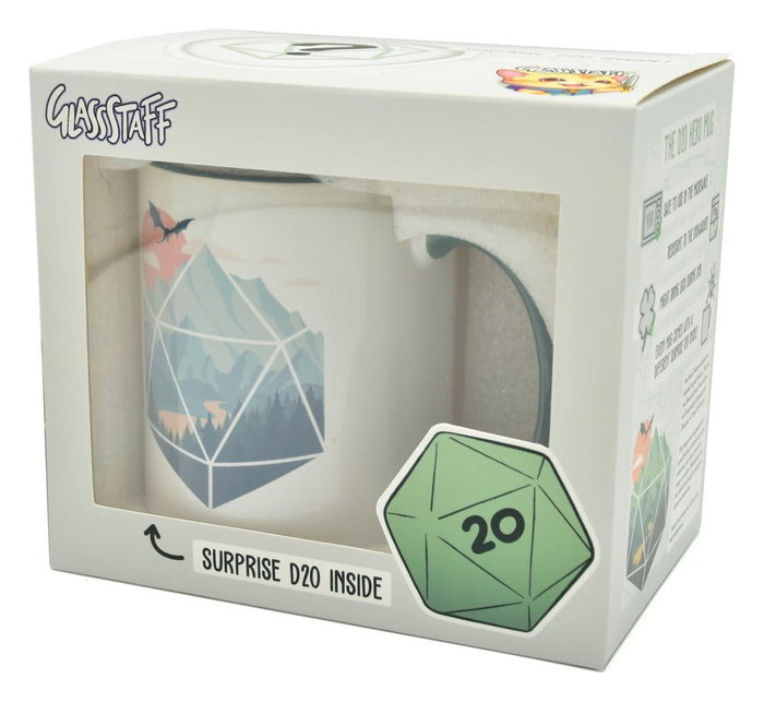 Glassstaff Regalo Taza & dados D20 A D20 Scene