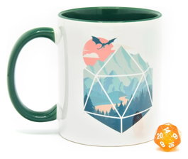 Glassstaff Regalo Taza & dados D20 A D20 Scene