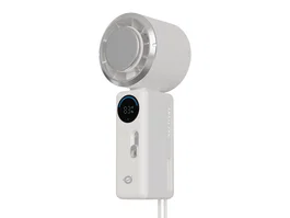 Conceptronic AERIVA03C Ventilador de mano con placa de enfriamiento, Crema