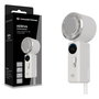 Conceptronic AERIVA03C Mini Ventilador Portátil con Placa de Enfriamiento y Pantalla Digital, Crema