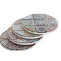 DKD Home Decor Set de 4 Posavasos Mandala en Dolomita