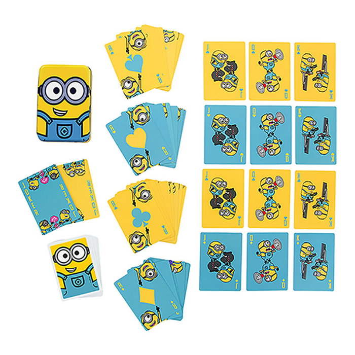 Paladone Baraja de Naipes en Caja Metálica de los Minions para Jugar y Coleccionar, 54 Cartas con Diseño Licenciado