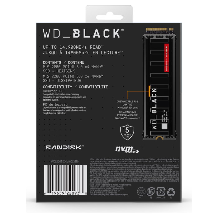 Western Digital SN8100 SSD 4 TB M.2 2280 Western Digital SN8100 SSD 4 TB M.2 2280