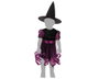Disfraz Bruja Bebé Morado con Sombrero y Falda Asimétrica de Tul para Bebé 6-12 Meses - Diseño 2024 Halloween