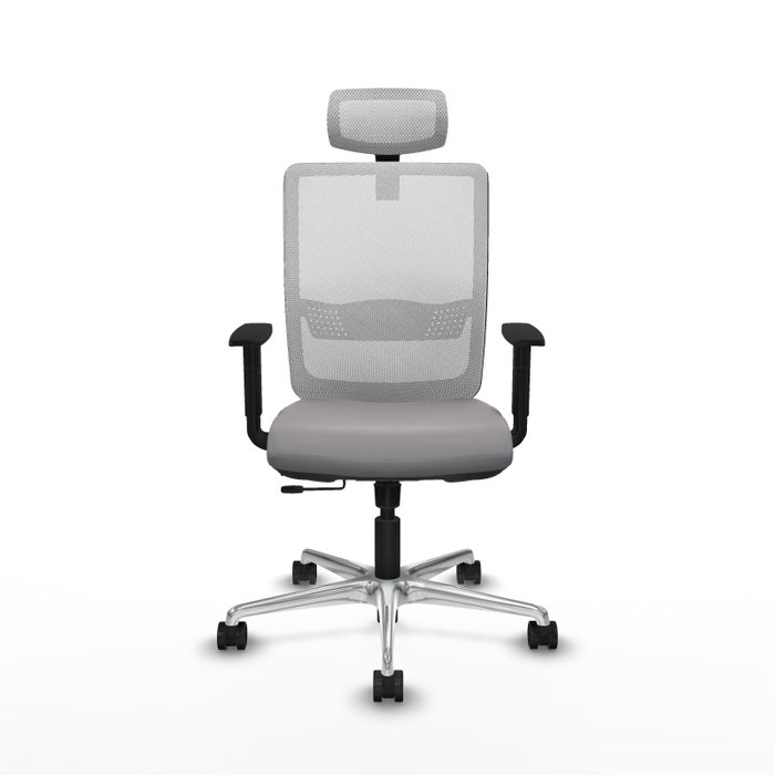 PIQUERAS Y CRESPO Silla de oficina Haches con mecanismo Sincro/Traslack, Gris y Blanco PIQUERAS Y CRESPO Silla de oficina Haches con mecanismo Sincro/Traslack, Gris y Blanco