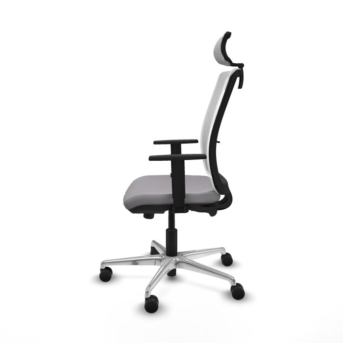 PIQUERAS Y CRESPO Silla de oficina Haches con mecanismo Sincro/Traslack, Gris y Blanco PIQUERAS Y CRESPO Silla de oficina Haches con mecanismo Sincro/Traslack, Gris y Blanco