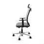 PIQUERAS Y CRESPO Silla de oficina Haches con mecanismo Sincro/Traslack, Gris y Blanco
