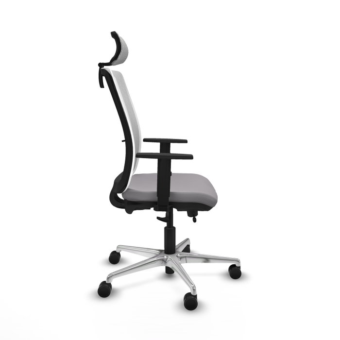 PIQUERAS Y CRESPO Silla de oficina Haches con mecanismo Sincro/Traslack, Gris y Blanco PIQUERAS Y CRESPO Silla de oficina Haches con mecanismo Sincro/Traslack, Gris y Blanco