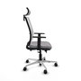 PIQUERAS Y CRESPO Silla de oficina Haches con mecanismo Sincro/Traslack, Gris y Blanco
