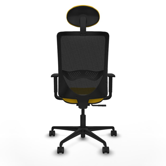 PIQUERAS Y CRESPO Silla de oficina Zulema con mecanismo Sincro, Amarillo y Negro