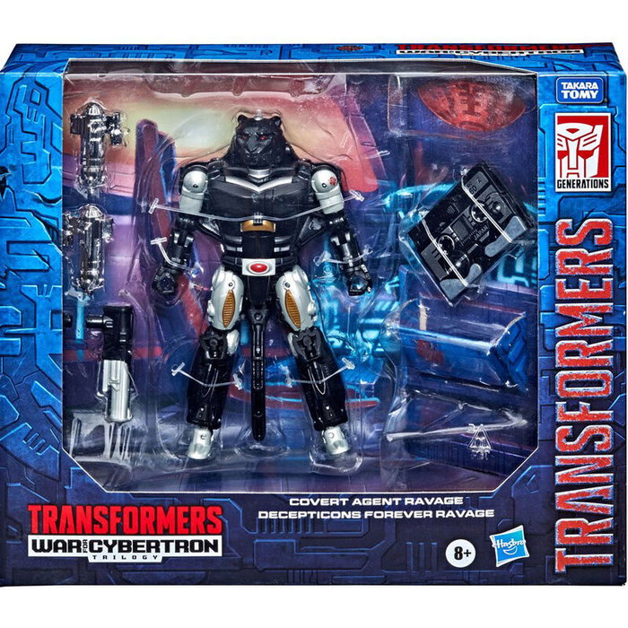 HASBRO Transformers War From Cybertron Figura Covert Agent Ravage + Decepticon Forever Ravage 15cm