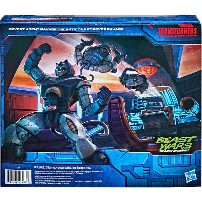 HASBRO Transformers War From Cybertron Figura Covert Agent Ravage + Decepticon Forever Ravage 15cm