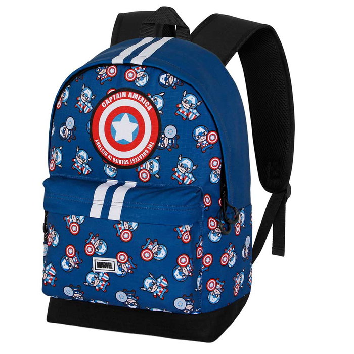 Marvel Capitán América HS PLUS Brave Mochila, Capitán América Azul, Cuerpo Ripstop Resistente y Repelente al Agua, Espalda Acolchada, 23L Marvel Capitán América HS PLUS Brave Mochila, Capitán América Azul, Cuerpo Ripstop Resistente y Repelente al Agua, Espalda Acolchada, 23L