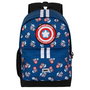 Marvel Capitán América HS PLUS Brave Mochila, Capitán América Azul, Cuerpo Ripstop Resistente y Repelente al Agua, Espalda Acolchada, 23L