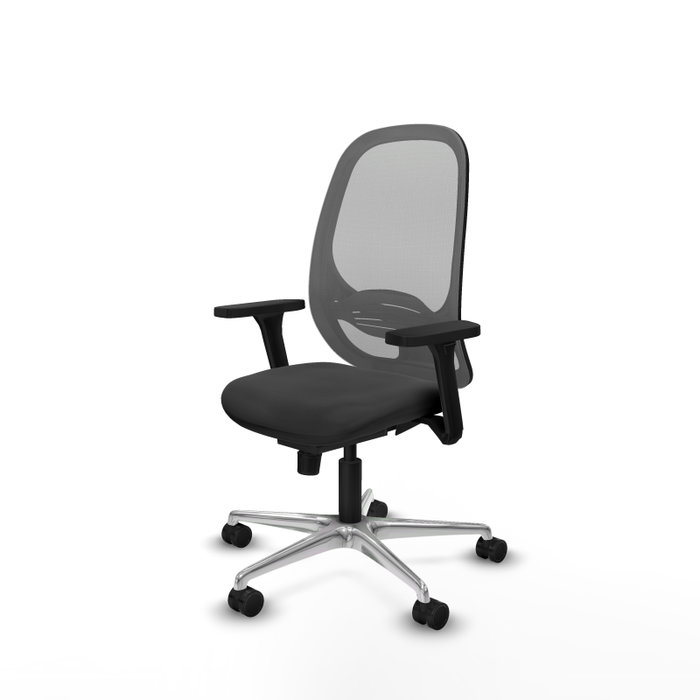 PIQUERAS Y CRESPO Silla de oficina Cilanco con mecanismo Sincro, Gris oscuro y Gris