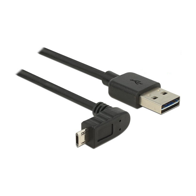 DeLOCK Cable USB 2.0 de 3 m con conectores Tipo-A y Micro-B angulares